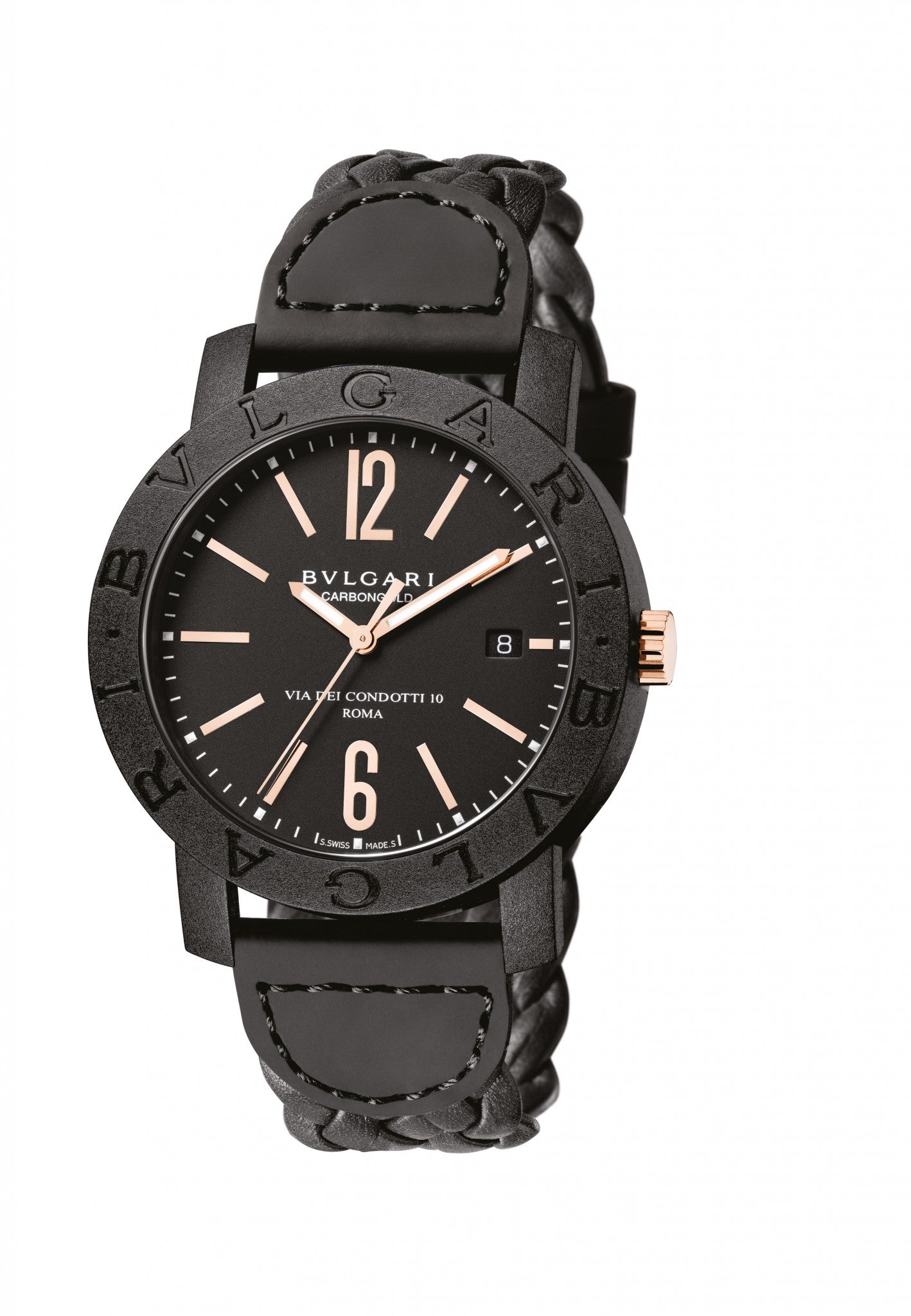 BVLGARI CARBON GOLD INTRECCIATO NERO