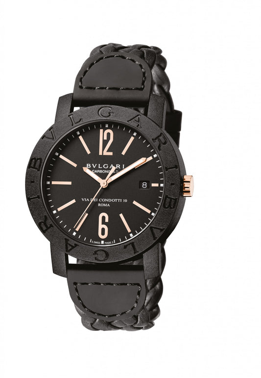BVLGARI CARBON GOLD INTRECCIATO NERO