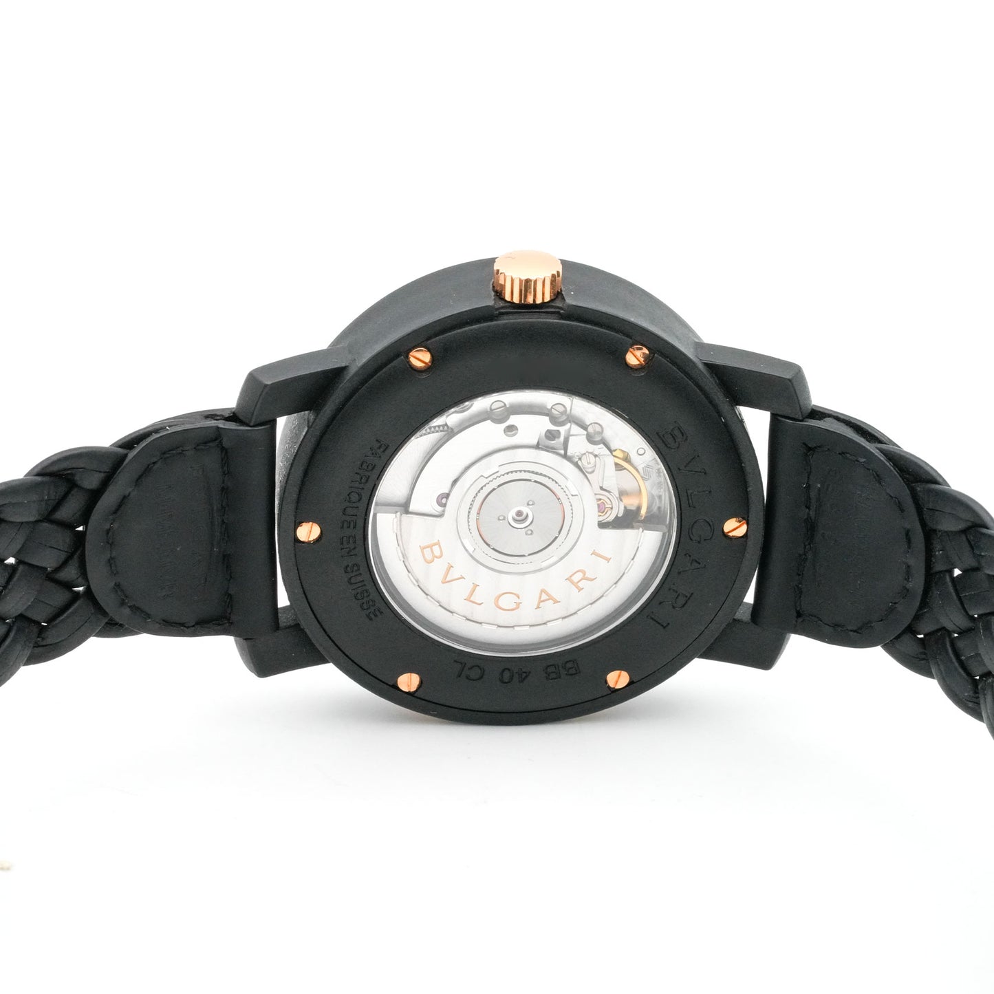 BVLGARI CARBON GOLD INTRECCIATO NERO
