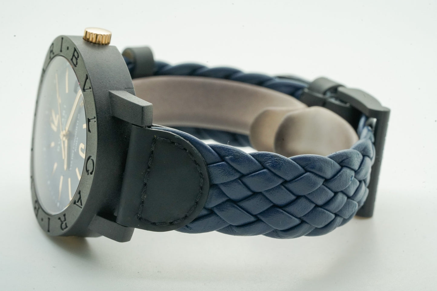BVLGARI CARBON GOLD INTRECCIATO BLU